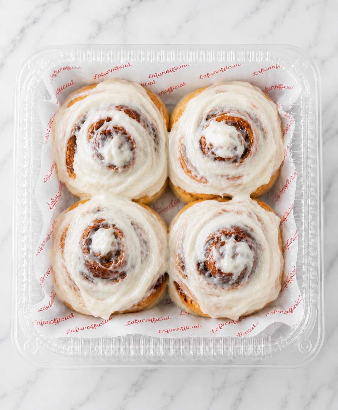 Pack of 4 Cinnamon rolls